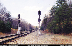C&O Railway signal: Mt. Elliott (EB)